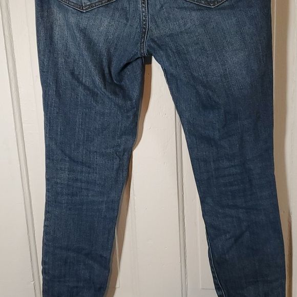 Kut from the Kloth High Rise Visible Button Fly Raw Hem Ankle Skinny Jeans 2 - Picture 7 of 14